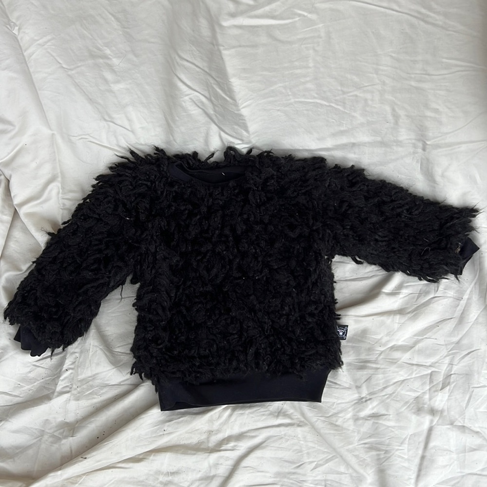 Black fuzzy nununu sweater